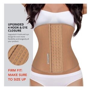 Tan Shapewear Corset with Hook & Eye Closure